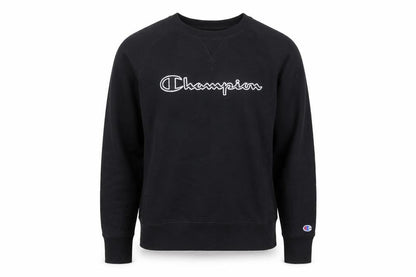 Champion Men's Black Medium Pullover Sweatshirt Crew Neck