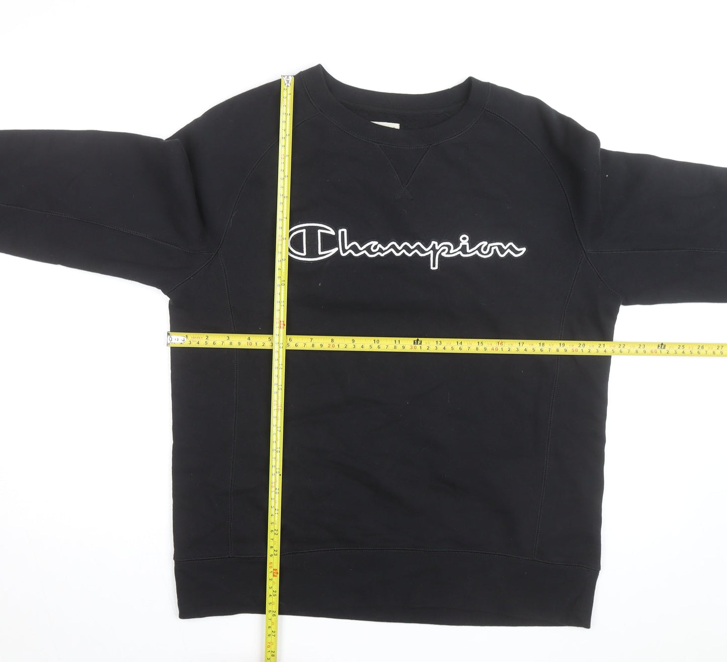 Champion Men's Black Medium Pullover Sweatshirt Crew Neck