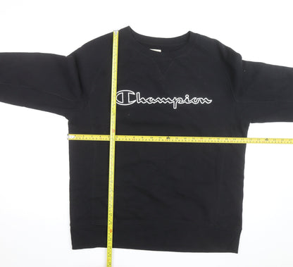 Champion Men's Black Medium Pullover Sweatshirt Crew Neck