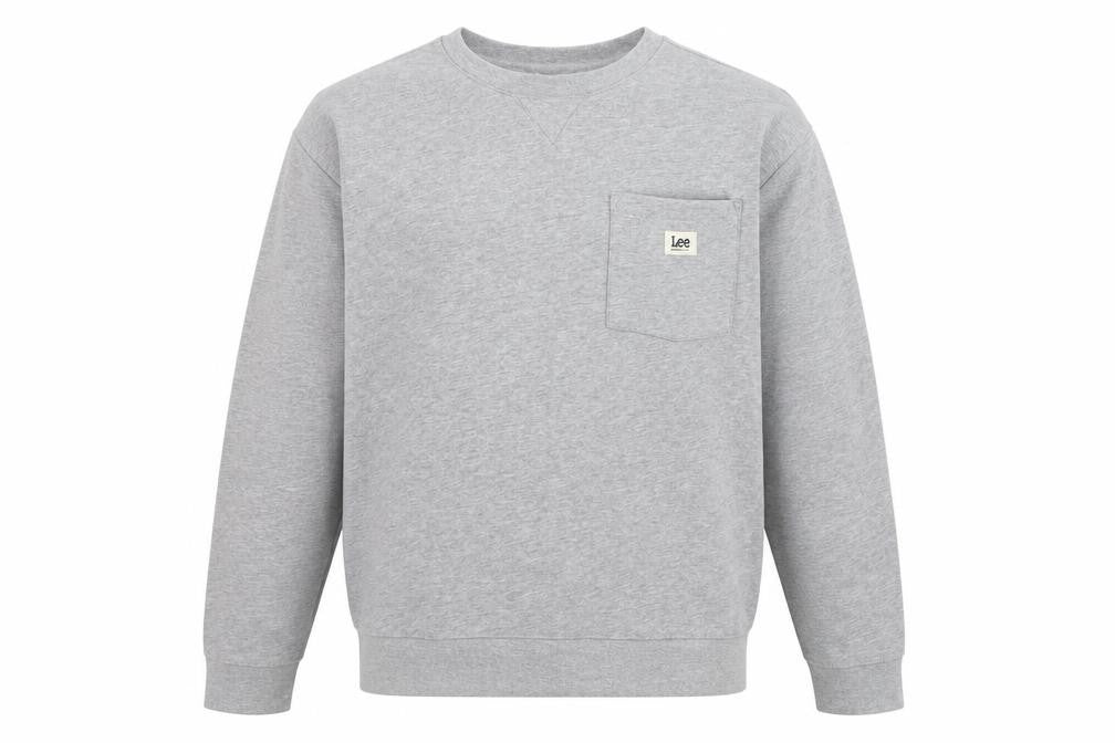 Lee Men's Grey XL Classic Fit Pullover Sweatshirt