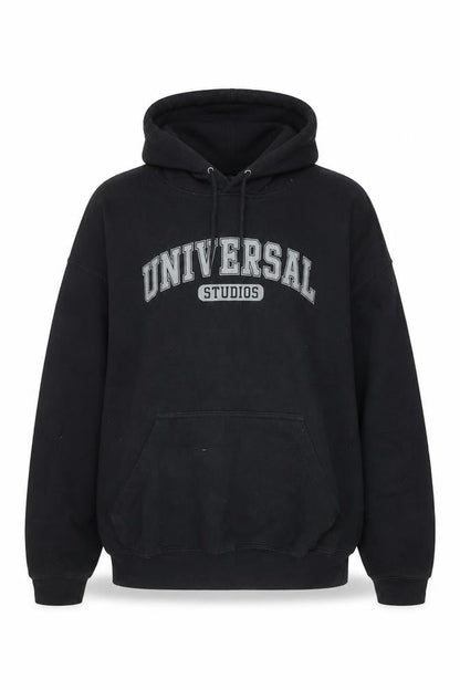 Universal Studios Men's Black Pullover Hoodie L Graphic Fleece