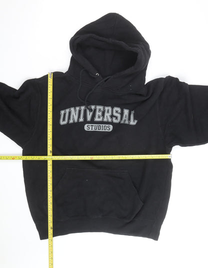 Universal Studios Men's Black Pullover Hoodie L Graphic Fleece