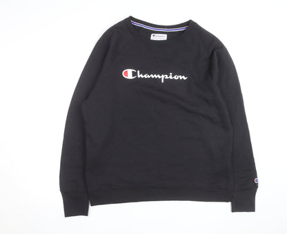 Champion Mens Black XL Crew Neck Pullover Sweatshirt