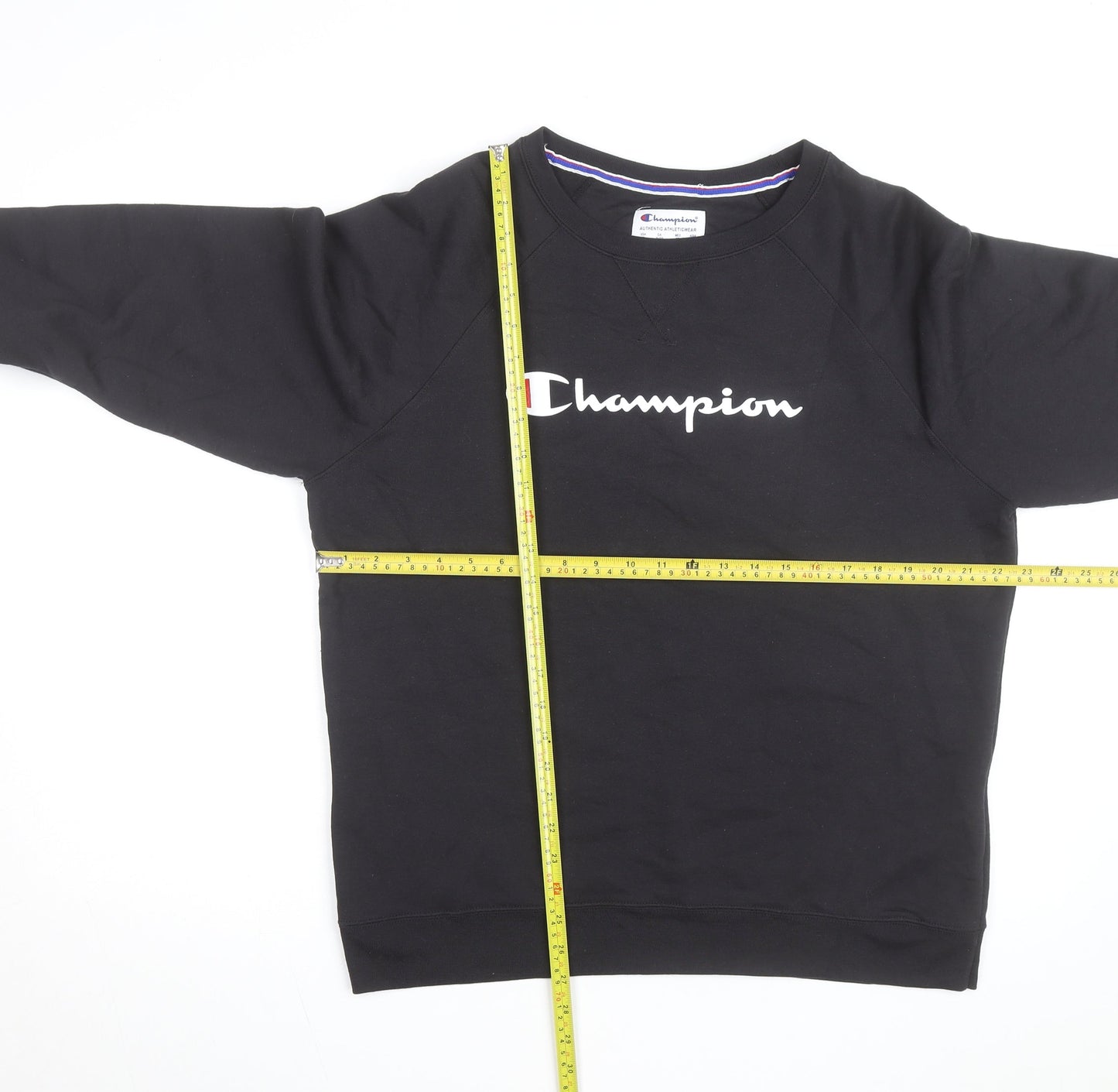 Champion Mens Black XL Crew Neck Pullover Sweatshirt