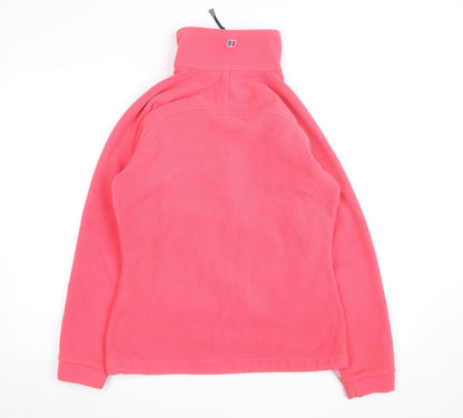 Berghaus Women Pink Fleece Full Zip Jacket Size 12 Lightweight Outdoor