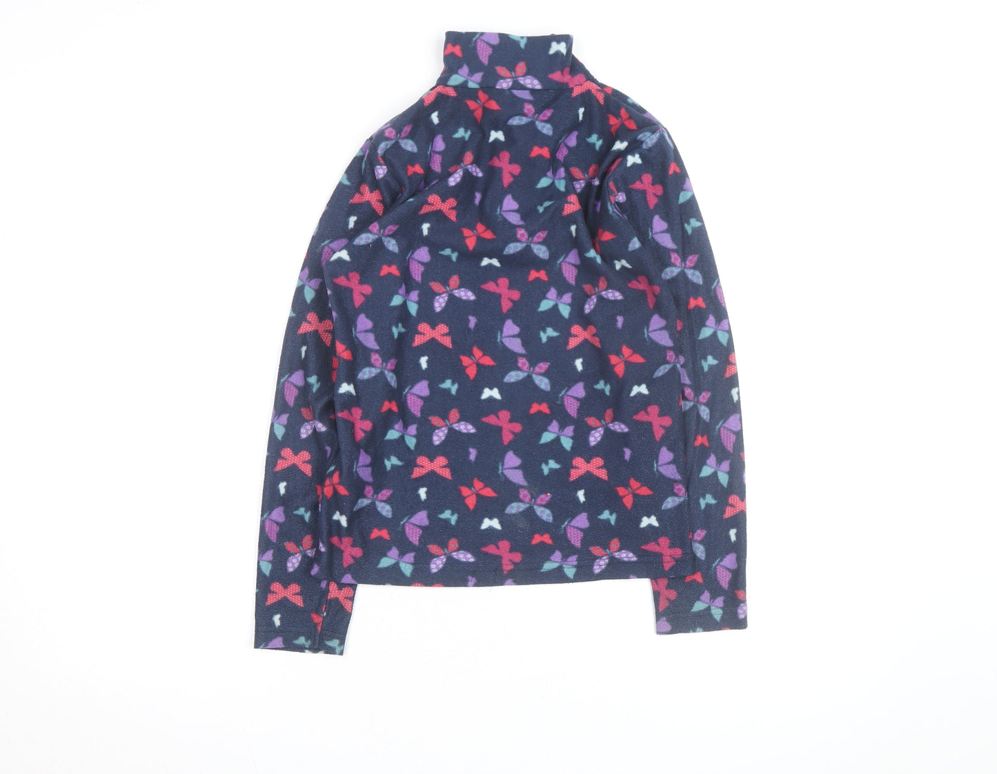 Mountain Warehouse Girls Blue Fleece 1/2 Zip Pullover Sweatshirt 9-10 Years