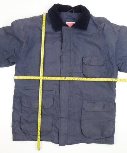 Mountain Pass Men's Blue Waterproof Lined Outdoor Jacket Size L