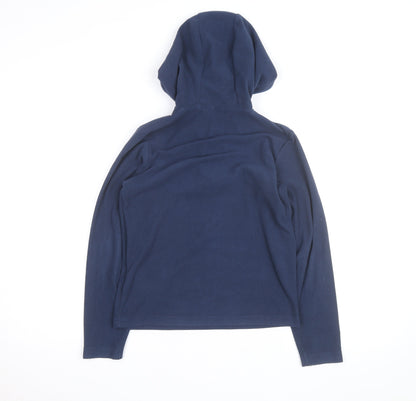 Mountain Warehouse Girls Navy Fleece Hoodie 9-10 Years 1/2 Zip Pullover