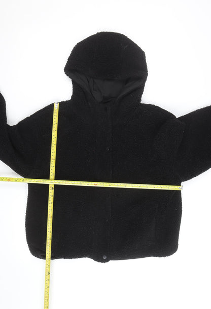 Threadbare Mens Black Fleece Full Zip Hoodie Size L Winter Warm