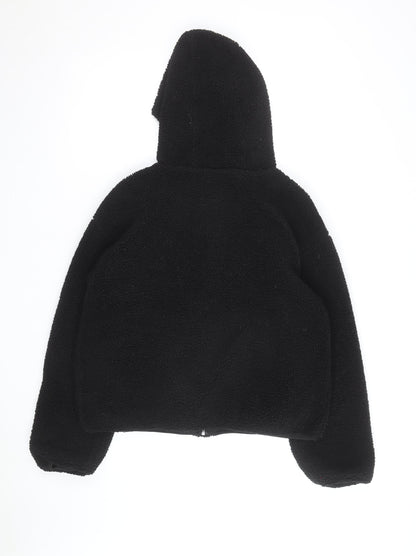 Threadbare Mens Black Fleece Full Zip Hoodie Size L Winter Warm