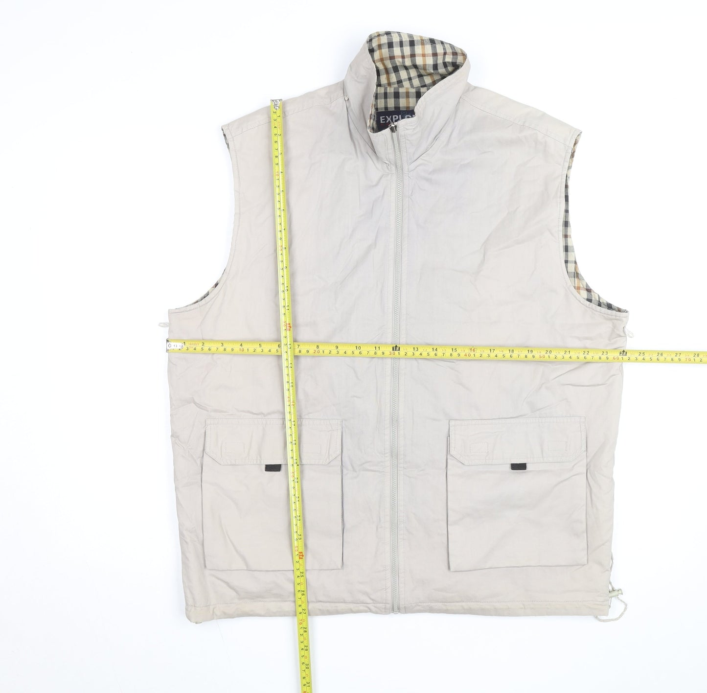 Explorer Navigator Men's Beige Cotton XL Bodywarmer Waistcoat