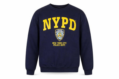 NYPD Men's Blue Crew Neck Pullover Sweatshirt Size S