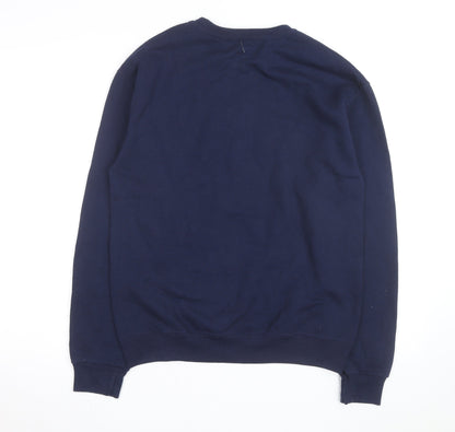 NYPD Men's Blue Crew Neck Pullover Sweatshirt Size S