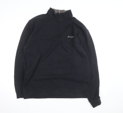 Columbia Men's Black 1/4 Zip Fleece Pullover Sweatshirt L