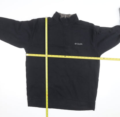 Columbia Men's Black 1/4 Zip Fleece Pullover Sweatshirt L