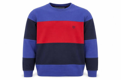 Chaps Men's Multicoloured Stripe Crew Neck Sweatshirt M