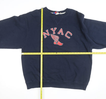 Champion Men's Blue XL Pullover Sweatshirt NYAC Graphic Vintage Fit