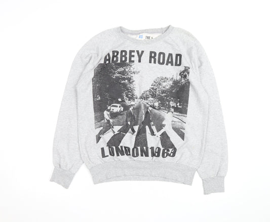 The Free Banana Men's Grey Abbey Road Graphic Sweatshirt XS