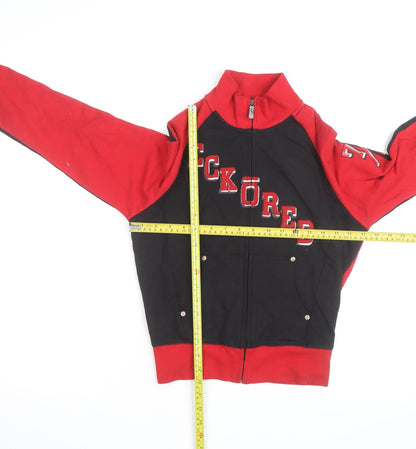 Ecko Red Boys Black & Red Full Zip Sweatshirt Size M Cotton Blend