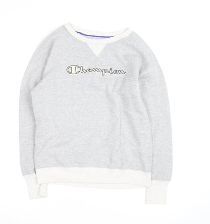 Champion Men's Grey Crew Neck Pullover Sweatshirt M