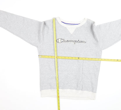 Champion Men's Grey Crew Neck Pullover Sweatshirt M