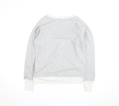 Champion Men's Grey Crew Neck Pullover Sweatshirt M