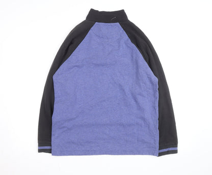 Nautica Men's Blue 1/2 Zip Sweatshirt M Long Sleeve High Neck