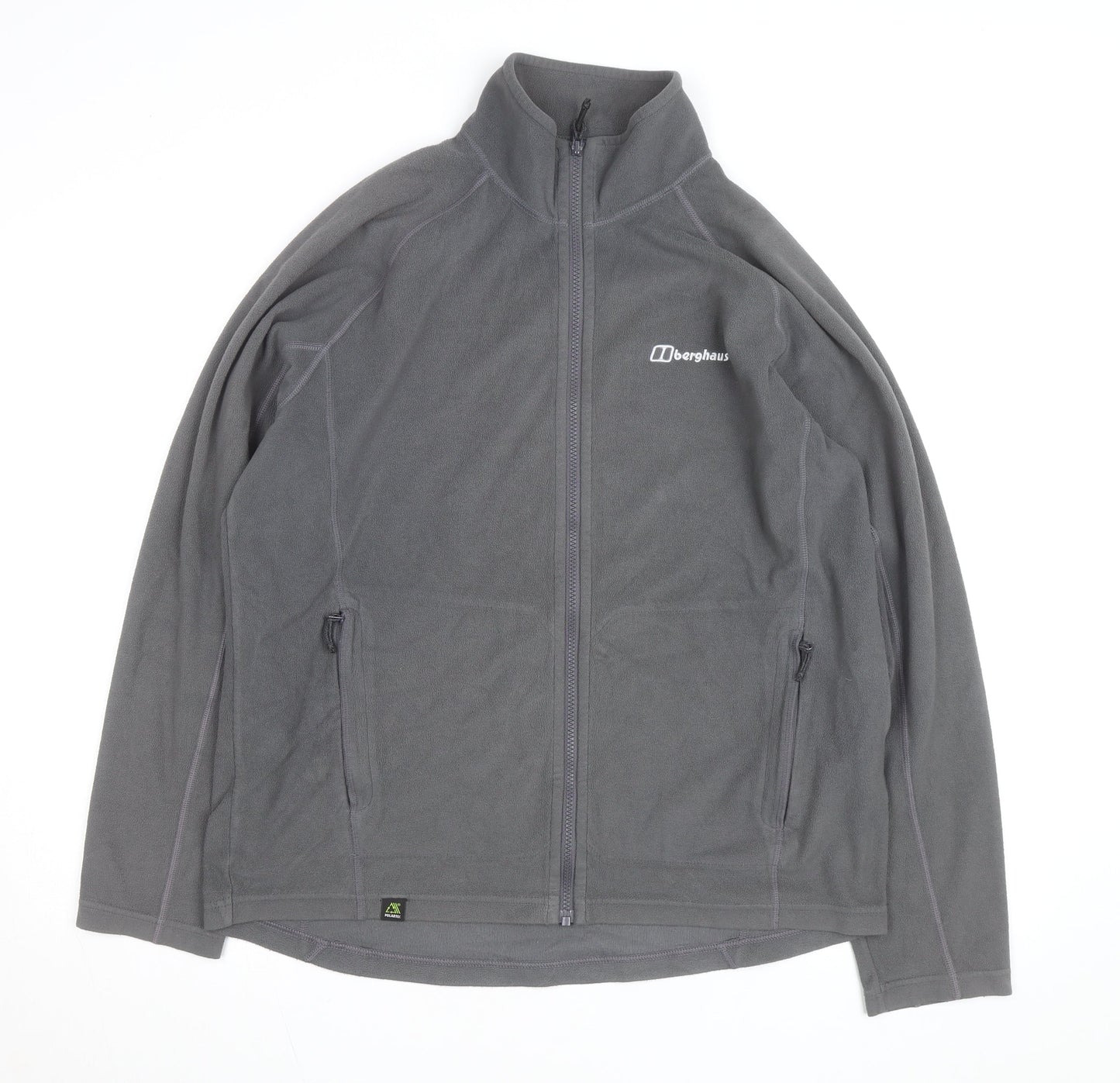 Berghaus Men's Grey Fleece Full Zip Active Jacket Size L