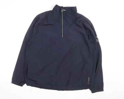 Cutter & Buck Men's Blue M WindTec 1/4 Zip Windbreaker Jacket