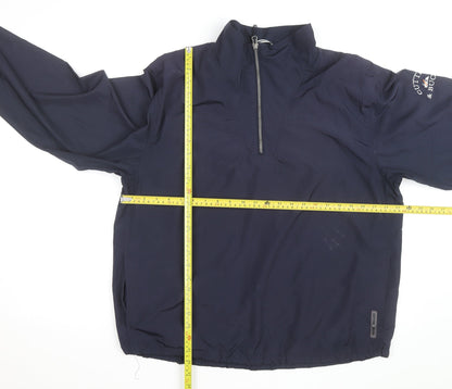 Cutter & Buck Men's Blue M WindTec 1/4 Zip Windbreaker Jacket