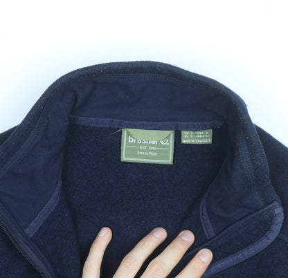 Brasher Men's Blue Fleece Soft Shell Jacket Size S Outdoor Hiking
