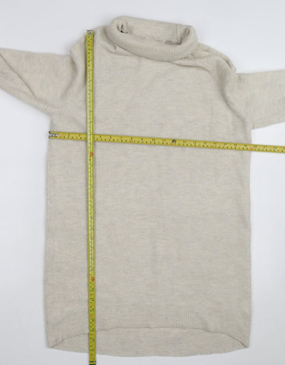 H&M Women’s Beige Wool Alpaca Roll Neck Jumper XS