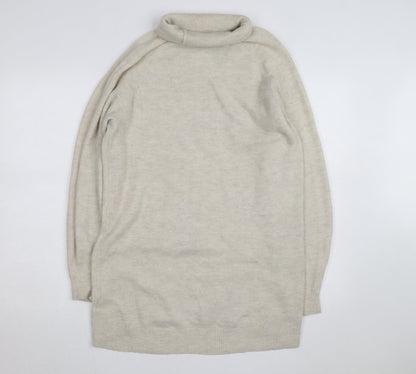 H&M Women’s Beige Wool Alpaca Roll Neck Jumper XS
