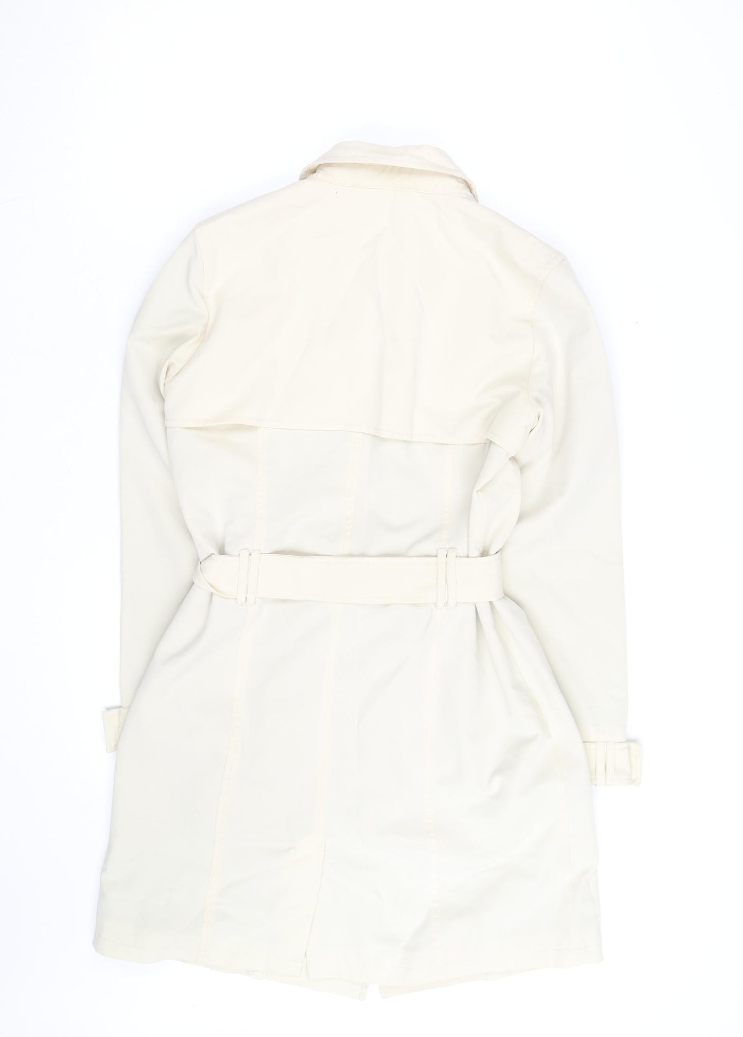 PEP Women’s Ivory Cotton Belted Trench Coat Size S