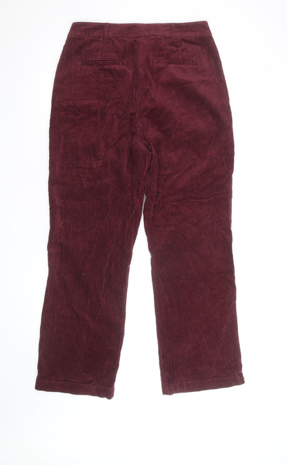 Seasalt Cornwall Womens Burgundy Corduroy Trousers UK 12 Regular
