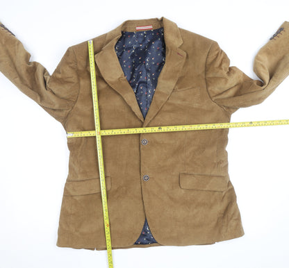 Alec W. G. Hall Men's Brown Corduroy Blazer Size 42 Classic Fit