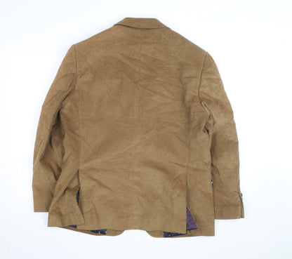 Alec W. G. Hall Men's Brown Corduroy Blazer Size 42 Classic Fit