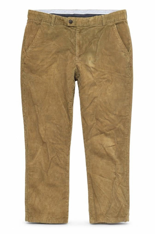 Farah Men's Brown Corduroy Chino Trousers Size 34R