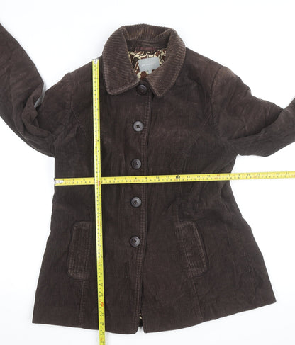 Marks and Spencer Per Una Women Brown Corduroy Jacket Size 14