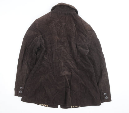 Marks and Spencer Per Una Women Brown Corduroy Jacket Size 14