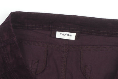 Canda Women's Purple Corduroy Knee Length Pencil Skirt Size 14