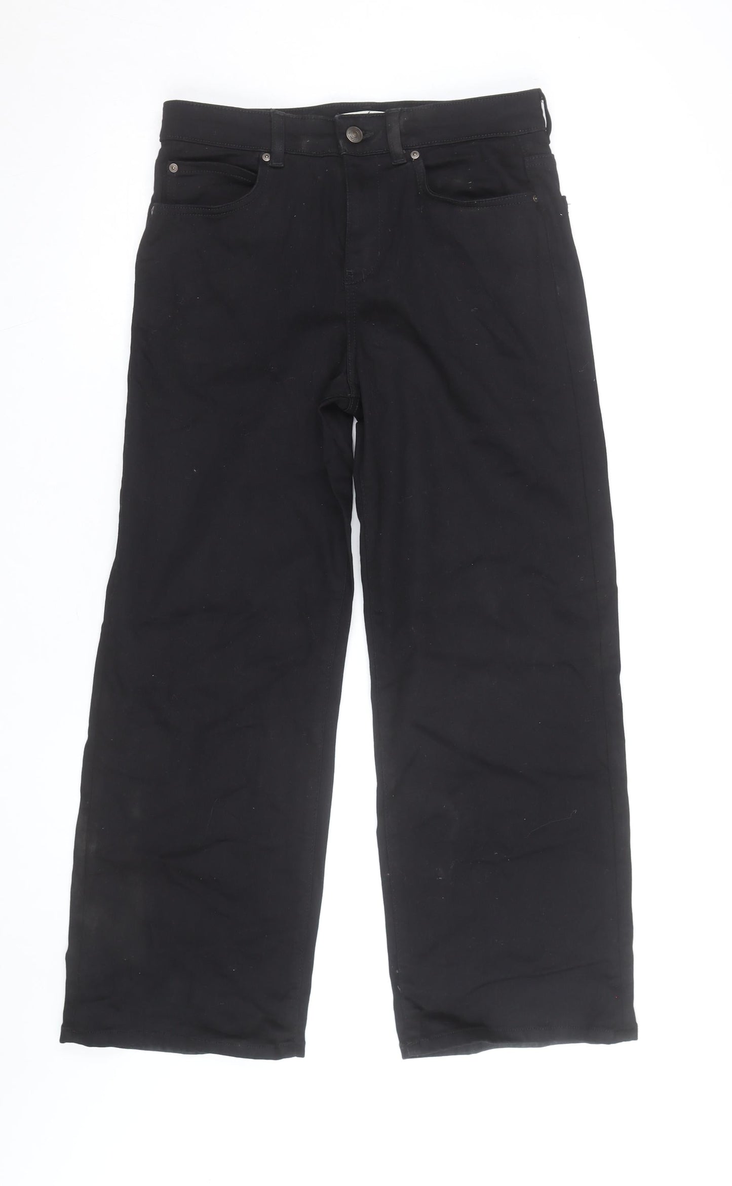 Marks and Spencer Womens Black Size 12 Straight Jeans