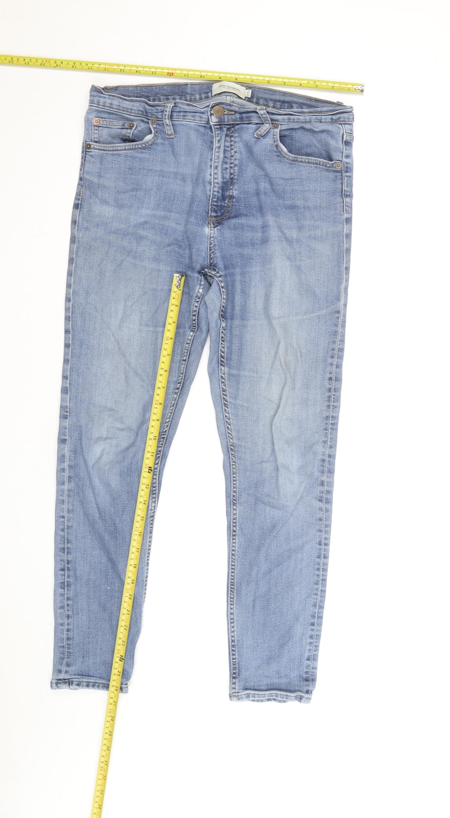 French Connection Women's Blue Skinny Jeans Size 10