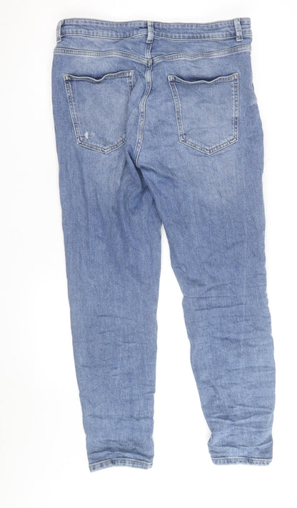 Red Herring Men’s Blue 38R Regular Fit Distressed Denim Jeans