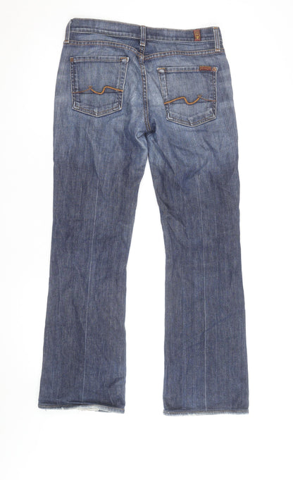 7 For All Mankind Men's Blue Bootcut Jeans Size 28 Regular Fit