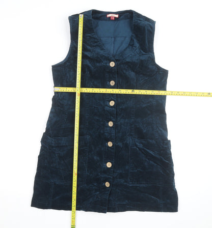 Joe Browns Women's Blue Corduroy Pinafore Dress Size 12