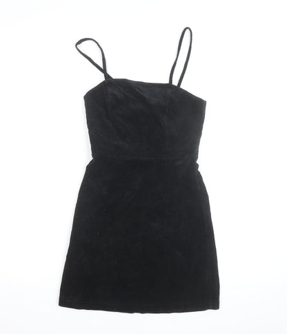 New Look Women’s Black Corduroy Bodycon Mini Dress Size 6