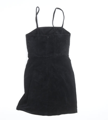 New Look Women’s Black Corduroy Bodycon Mini Dress Size 6