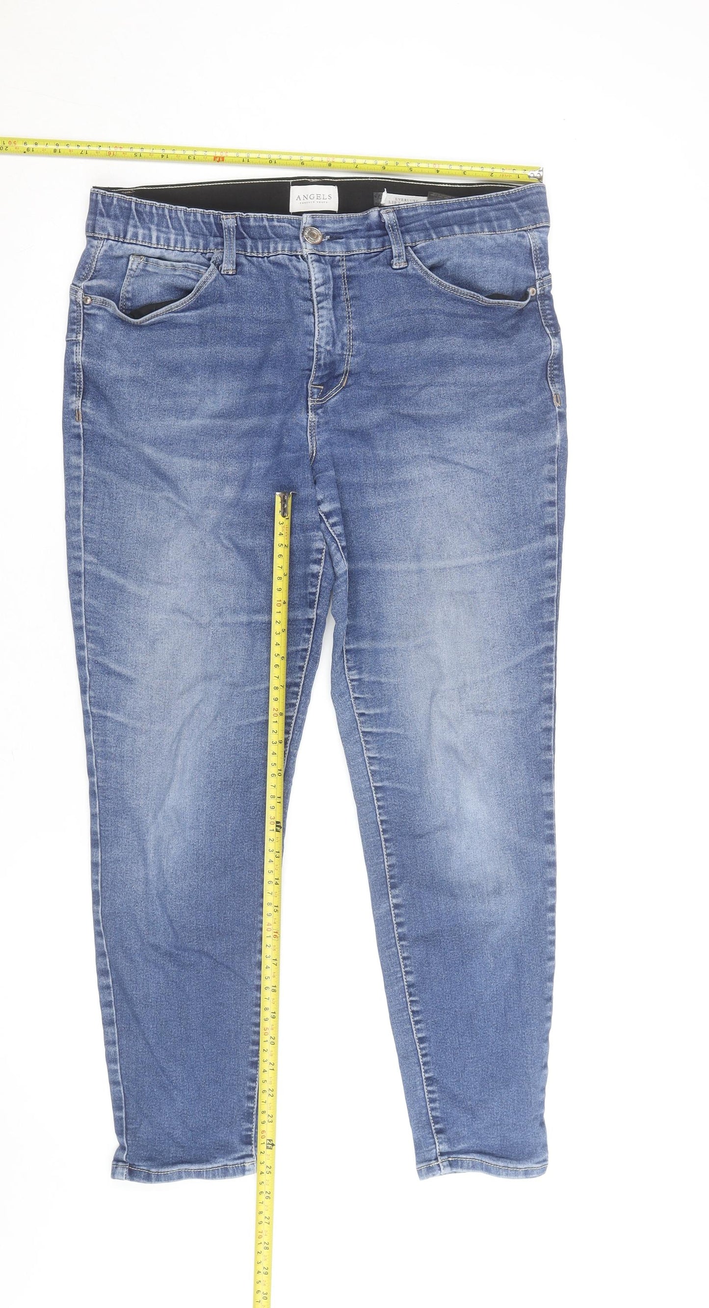 Angels Women Blue Everblue Lift Skinny Stretch Jeans Size 14