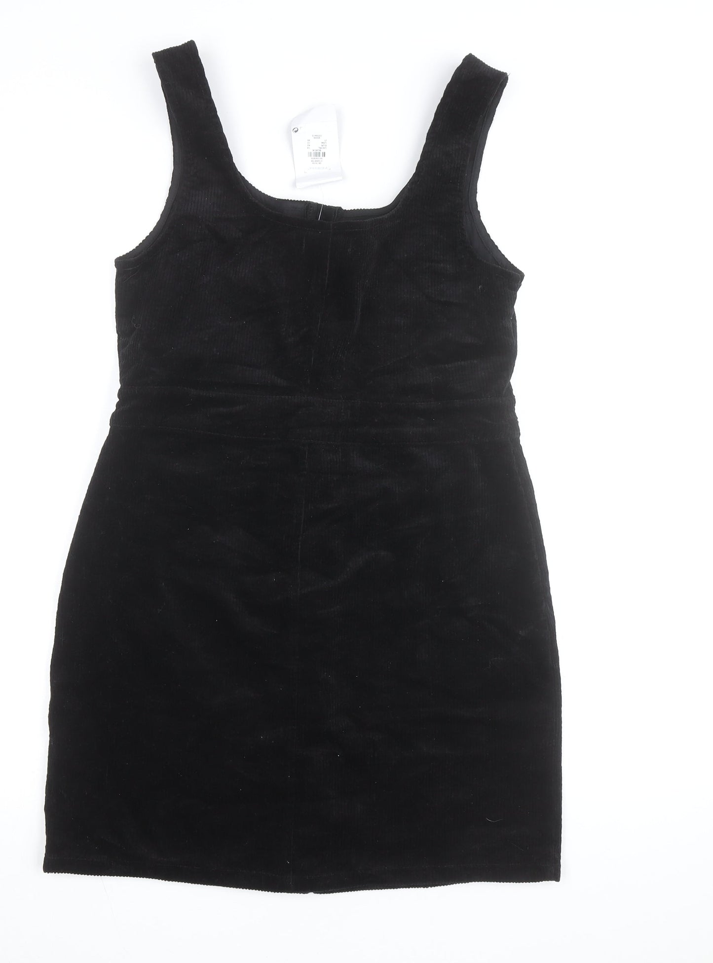 Primark Women Black Corduroy Pinafore Dress Size 14